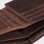 Men Textured Leather Two Fold Wallet